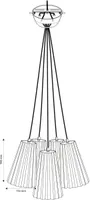LAELAMP CUPCAKE 5X60W E27 MUST/KULD