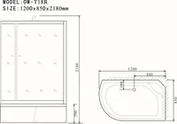 MASSAAŽIKABIIN AQUALINE OW-T18 120X85X41/218CM PAREM