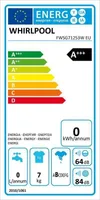 PESUMASIN WHIRLPOOL FWSG71253W EESTLAETAV A+++