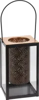 LATERN 13,5X13,5X23CM KULDNE KLAAS/METALL