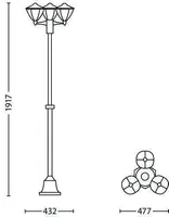 AIAVALGUSTI PHILIPS ROBIN POST MUST 4,5W LED 1290LM IP44 