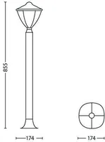 FASSAADIVALGUSTI PHILIPS ROBIN MUST 4,5W LED 430LM IP44 