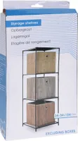 KOLMENE RIIUL 345X345X1040MM METALL/TEKSTIIL