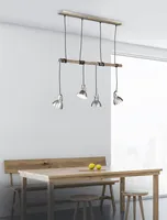 LAELAMP TRIO TIMBER 4XE14 28W MATT NIKKEL