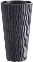 LILLEPOTIÜMBRIS SANDY SLIM Ø35XH61CM PROSPERPLAST LAINELINE PLASTIK MUST