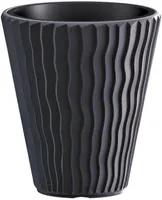 LILLEPOTIÜMBRIS SANDY SLIM Ø39XH44CM PROSPERPLAST LAINELINE PLASTIK MUST