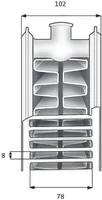 PANEELRADIAATOR PURMO COMPACT PC22 TERAS 600X600X102MM KÜLGÜHENDUS 1025W
