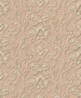 TAPEET VIA VENETO VV3203 0,53X10,05M ORNAMENT/ROOSA TAUST