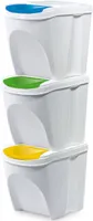 PRÜGIKASTIDE 3-NE KOMPLEKT PROSPERPLAST SORTIBOX 3X20L VALGE
