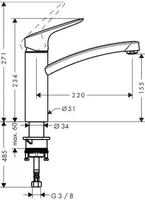 KÖÖGISEGISTI HANSGROHE LOGIS 160 HG71832000 KROOM