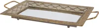 SANGADEGA KANDIK 62X33,5CM METALL ANTIIK TUME KULD