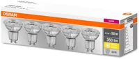 LED LAMP OSRAM 4,3W GU10 2700K 350LM 5TK PAKIS