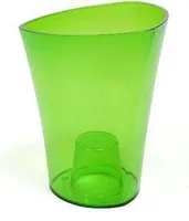 ORHIDEEPOTT LAMELA WENUS Ø15X20CM LÄBIPAISTEV/ROHELINE PLASTIK