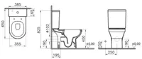 WC-POTT VITRA S50 RIM-EX UNIVERSAALNE ÄRAJOOKS + SUJUVALT SULGUV PRILL-LAUD