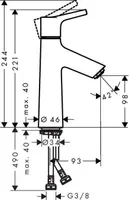 VALAMUSEGISTI HANSGROHE TALIS S100 HG72021000 KROOM