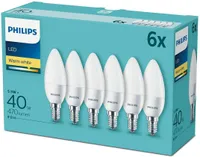 LED LAMP PHILIPS 5,5-40W E14 B35 2700K MATT 6TK PAKIS