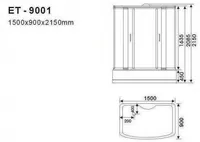 AURUSAUN CONSTAR ET-9001 150X90X48/215CM