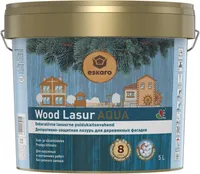 DEKORATIIVNE PUIDUKAITSEVAHEND ESKARO WOOD LASUR AQUA 5L VALGE