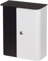 POSTKAST TARMO 27X33X12,5CM MUST/VALGE
