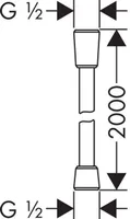 DUŠIVOOLIK HANSGROHE ISIFLEX 200CM PLASTIK KROOM