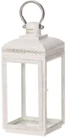 LATERN 4LIVING FLORI 15X14,5X33CM TERAS VALGE