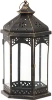 LATERN 4LIVING PADMA 23X20,5X42CM MUST/KULDNE