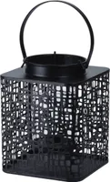 LATERN MUSTRIGA 15X15X19CM MUST
