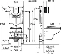 WC-RAAM SEINAPOTIGA GROHE BAU CERAMIC 4-IN-1