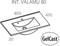 VALAMU BALTECO FORMA VALUMARMOR 80CM