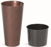 LILLEPOTT PROSPERPLAST TURBUS SLIM CORTEN 40CM TERAS