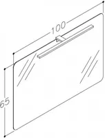 PEEGEL RB BATHROOM ECO LED VALGUSTUSEGA 100X65CM