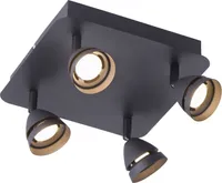 KOHTVALGUSTI WIZ GEMINI 4X3W LED 300LM MUST