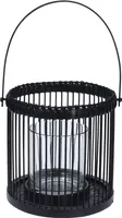 LATERN BAMBUS 16X29CM MUST