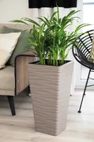 LILLEPOTT FORM-PLASTIC DUNES SLIM KANDILINE PRUUN 35CM