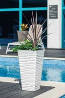 LILLEPOTT FORM-PLASTIC DUNES SLIM KANDILINE VALGE 40CM