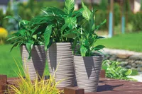 LILLEPOTT FORM-PLASTIC DUNES ÜMAR PRUUN 40CM