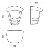 VÄLISVALGUSTI PHILIPS CREEK SEINALE 1X60W 230V VALGE