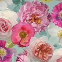 TAPEET ARTHOUSE COUNTRY GARDEN TEAL