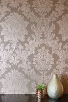 TAPEET ARTHOUSE FOIL DAMASK ROSE GOLD