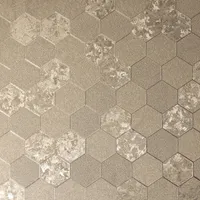 TAPEET ARTHOUSE FOIL HONEYCOMB CHAMPAGNE