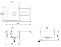VALAMU AQUASANITA GRANIIT SQT101-710W 780X500X200MM VALGE