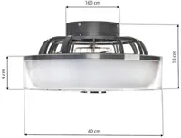 LAELAMP VENTILAATORIGA MILAGRO MISTRAL 45W PULT KLAAR