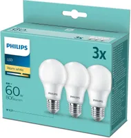 LED LAMP PHILIPS 8W A60 E27 2700K MATT 3TK PAKIS PHILIPS