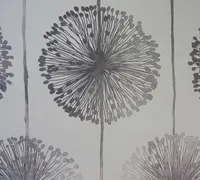 TAPEET DUTCH WALLCOVERINGS BEHANG BLOEM WIT/ZILVER