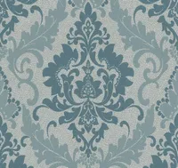 TAPEET DUTCH WALLCOVERINGS CASUAL CHIC DESSIN TURQUOISE