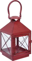 LATERN 14,5X14X25CM METALL/KLAAS PUNANE