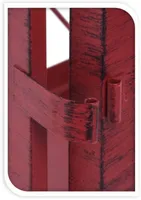 LATERN 14,5X14X25CM METALL/KLAAS PUNANE