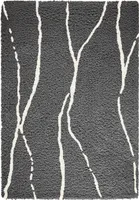 VAIP BALTA HOME EMMA SHAGGY 160X230CM MUST-VALGE