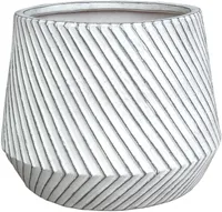ÜMBRISPOTT KERAAMILINE 26X26X20CM HALL-VALGE
