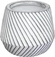 ÜMBRISPOTT KERAAMILINE 17X17X14CM HALL-VALGE